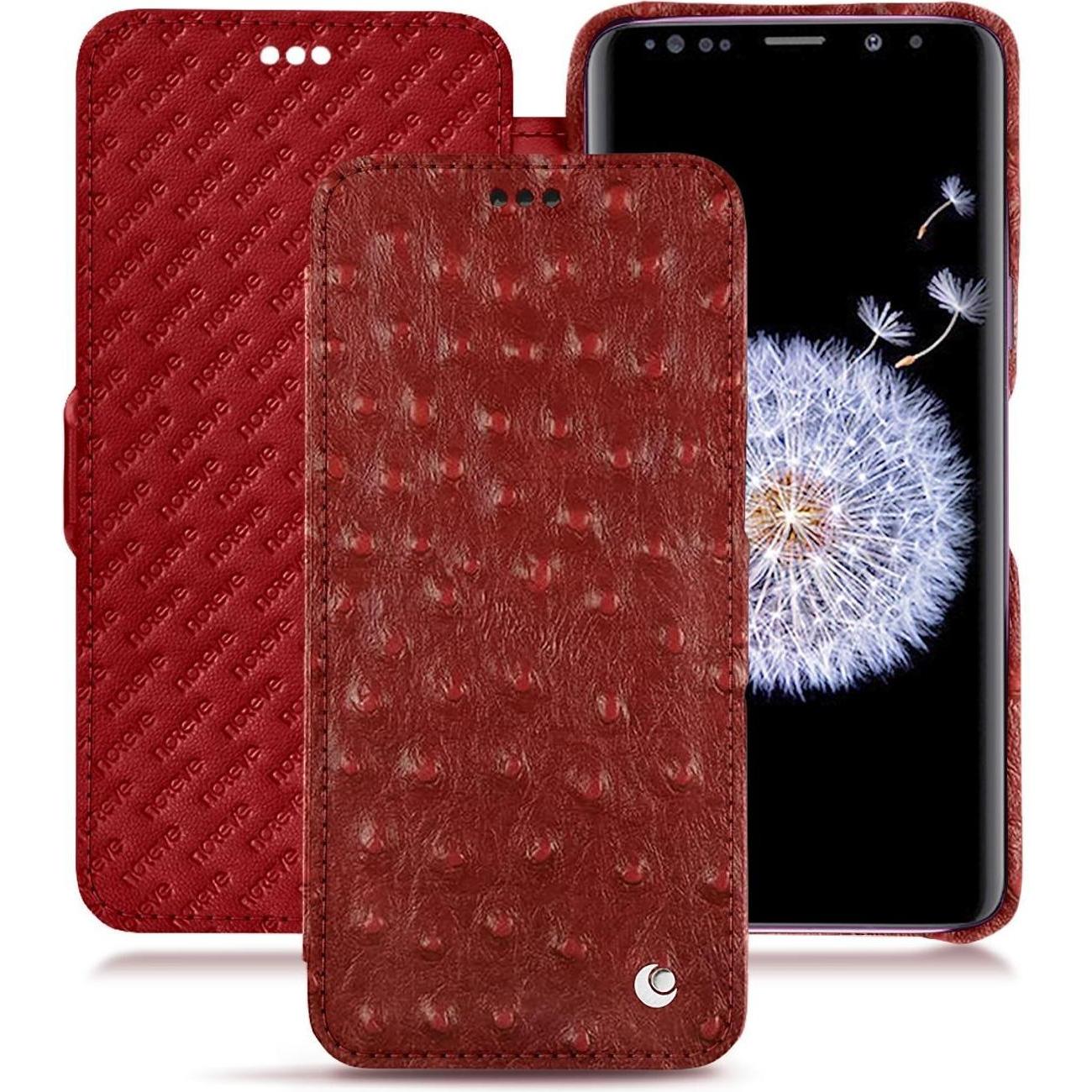 Thumbnail - Noreve Lederschutzhülle horizontal (Samsung Galaxy S9+), Smartphone Hülle, Rot