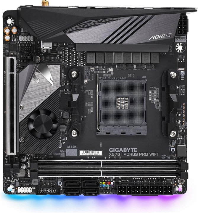 Produktbild Gigabyte X570 I Aorus Pro WIFI (AM4, AMD X570, Mini-ITX)
