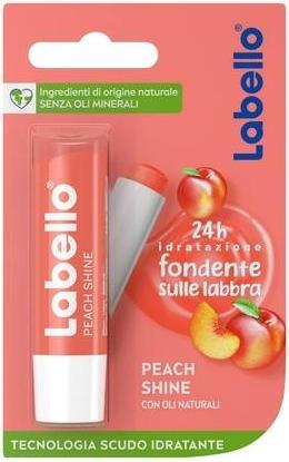 Actual product image LABELLO Peach Shine Moisturizing Coloured Lip Balm with Sweet Peach Flavour (Lip balm)
