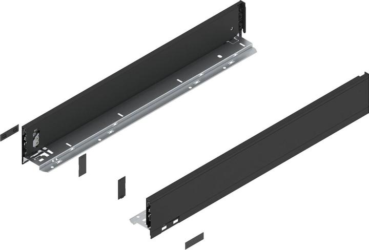 Actual product image Blum LEGRABOX pure frame height M, NL 600, carbon black matt
