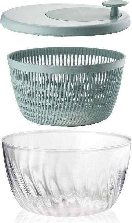 Actual product image Guzzini 170900175 Spin e Store Kitchen Active Design Salad Spinner Green