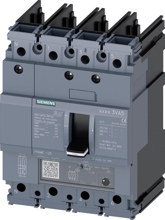 Immagine prodotto Siemens Interruttore automatico 80A 4p opt. comando motore 3VA5180-6EC41-0AA0