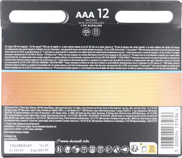Produktbild Duracell Optimum (12 Stk., AAA)