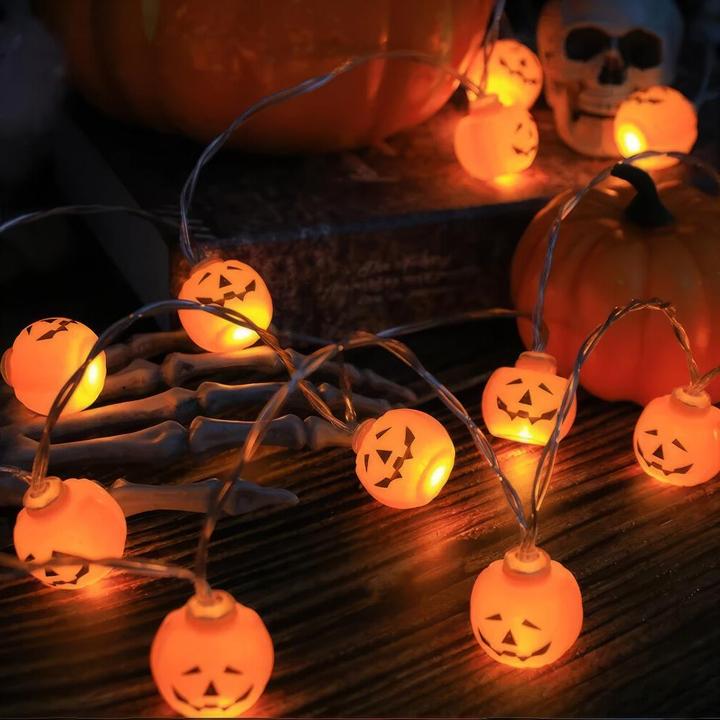 Trendart Lichterkette Halloween Kürbis (1.50 m)