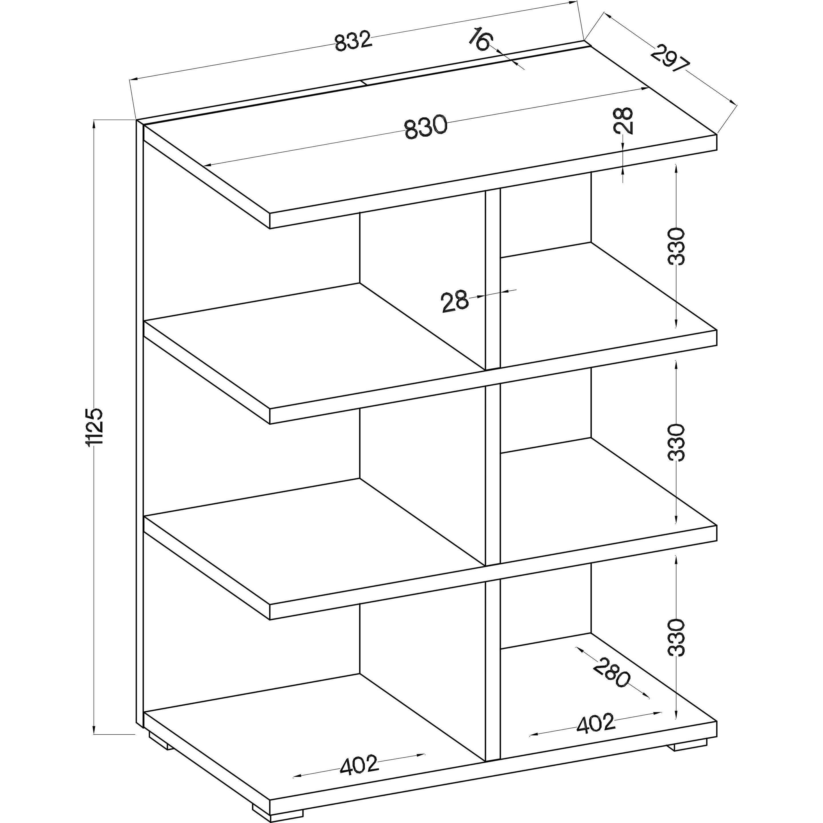 Thumbnail - ADRK Furniture, Regal, Gastell MORAH (83.5 x 30 x 112.5 cm)