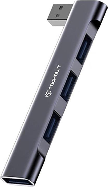 Produktbild Techsuit - Docking Station ZenithDock 4 in 1 (H14) - USB to 3x USB 2.0, 1x USB 3.0 - Gray (USB-A, 4 Ports)