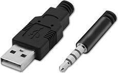 Actual product image A4Tech Bloody G260p USB+AUX3.5 czarne (Cable)