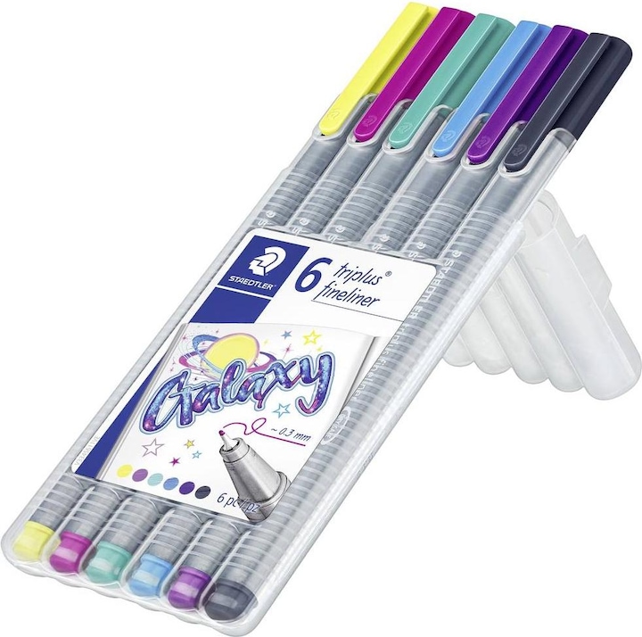 Produktbild Staedtler triplus fineliner 334 Dreikantige Fineliner (Galaxy, 6 x)