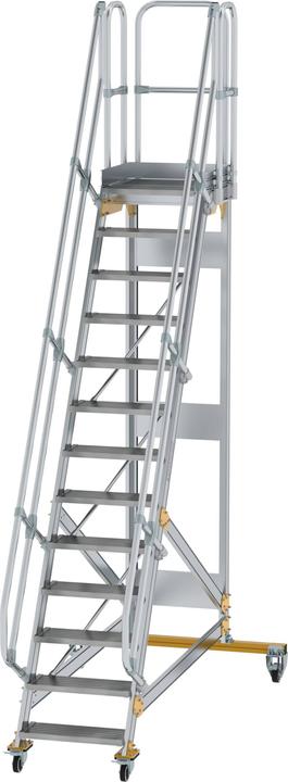 Produktbild Munk Plattformtreppe fahrbar 60° Stufenbreite 600 mm 13 Stufen (Plattformleiter, 60 cm)