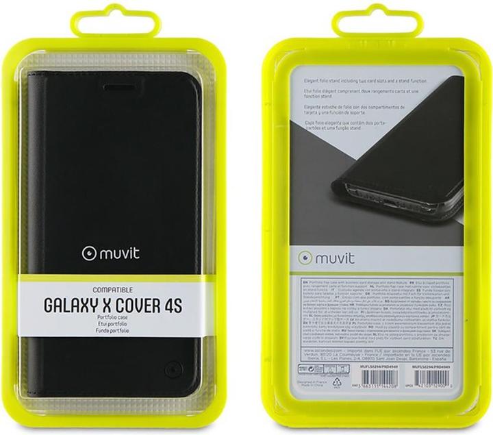Immagine prodotto Muvit Edizione Folio Stand Noir: Samsung Galaxy Xcover 4s (Samsung Galaxy Xcover 4s)