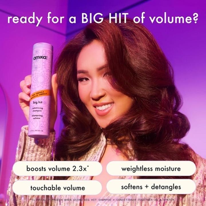 Actual product image Amika Big Hit Volumizing Shampoo for Fine to Medium Hair (275 ml)