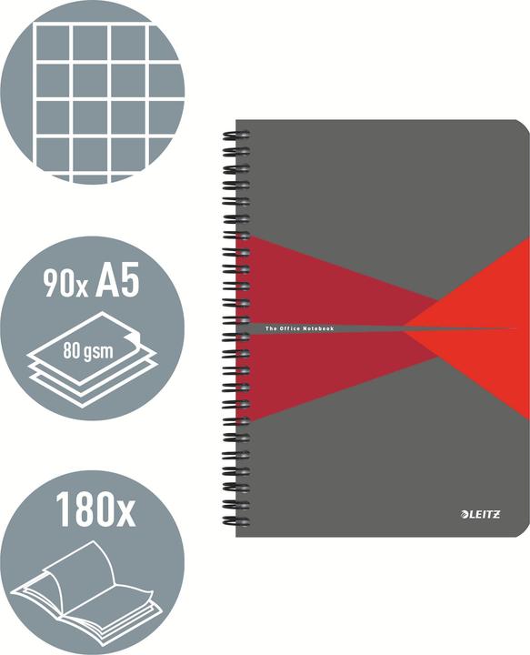 Produktbild Leitz Notebook Office (A5, Kariert, Harter Einband)