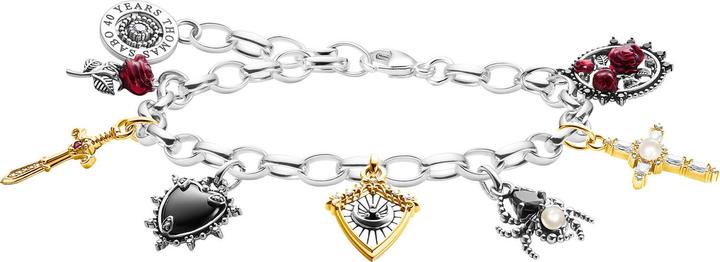 Immagine prodotto Thomas Sabo Bracciale con ciondoli True Romance (19 cm, Argento 925, Smalto)