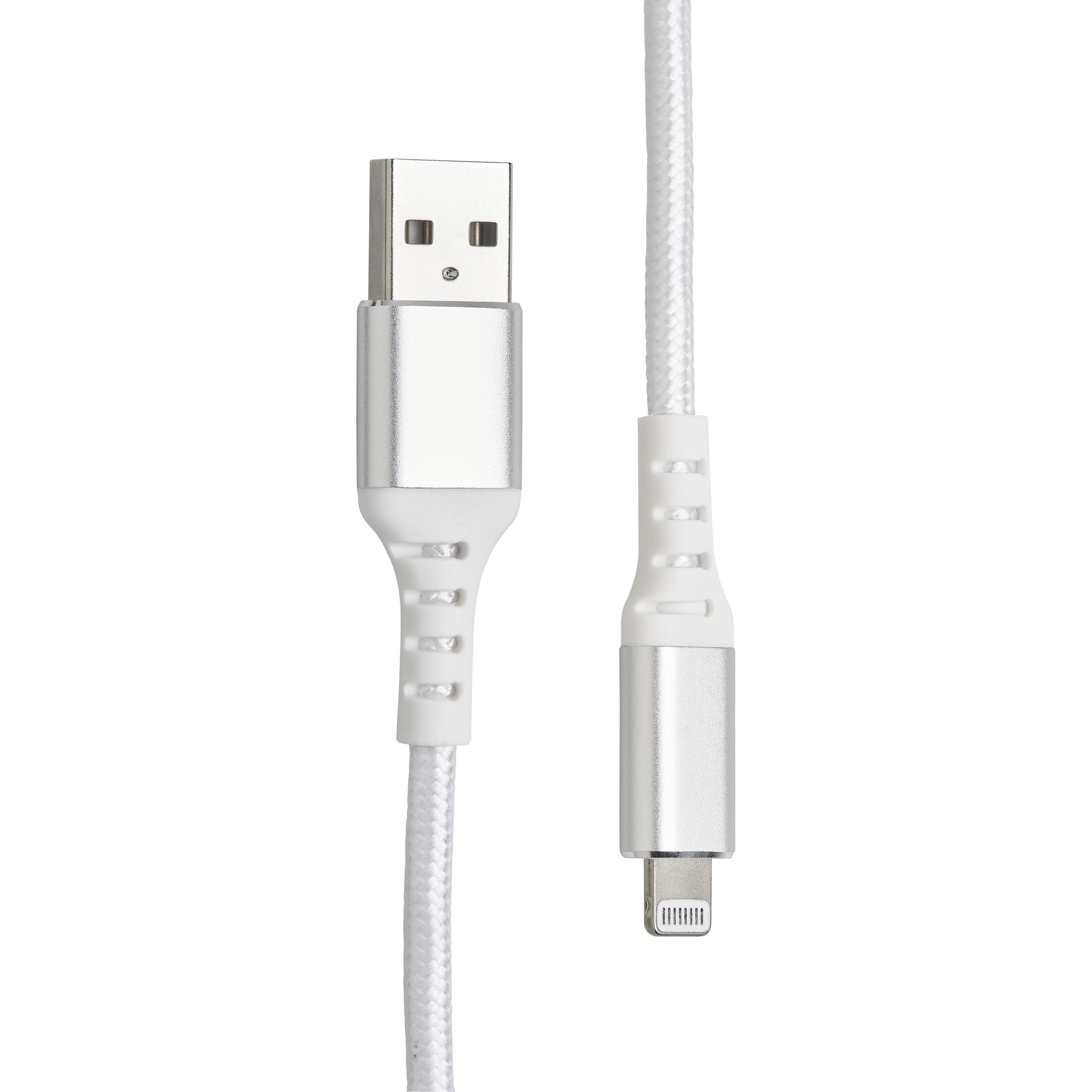 Fuj Tek Fuj:tech Lightning - USB-A -kaapeli,, valkoinen (2 m, USB 3.0), USB Kabel