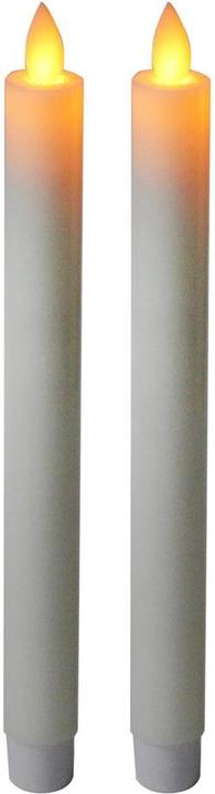 GuGus LED Stabkerze weiss aus Wachs 2er Set (2x)