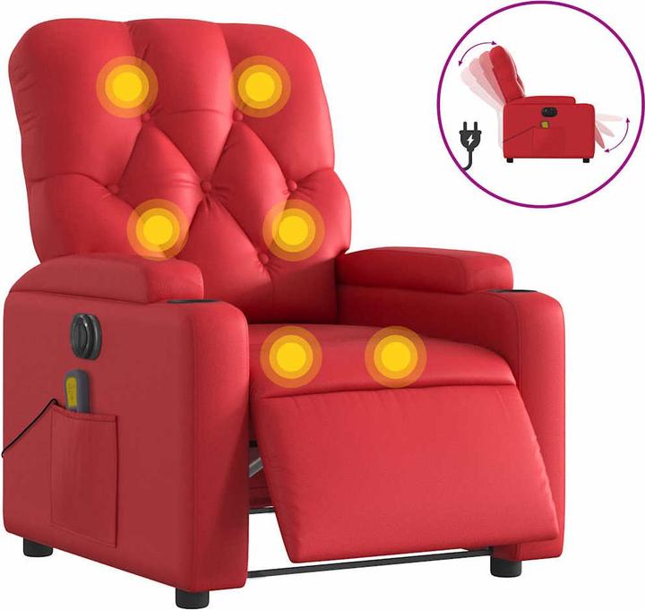 Actual product image vidaXL Massage chair electric imitation leather