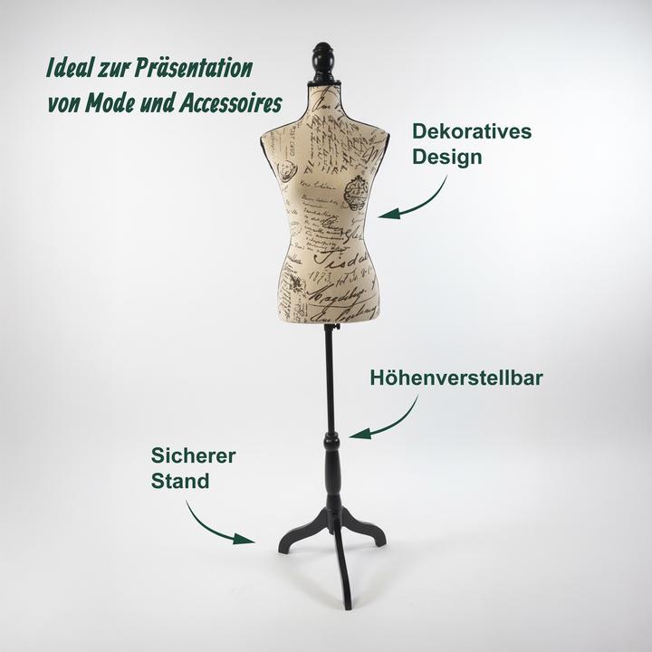 Actual product image Relaxdays Schneiderpuppe Verstellbar 160-175cm