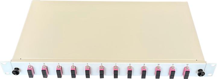 Paschke Boîte d'épissures/panneau de brassage 48,30cm (19") 12x SCd OM4 PINK 443705VI-12SA