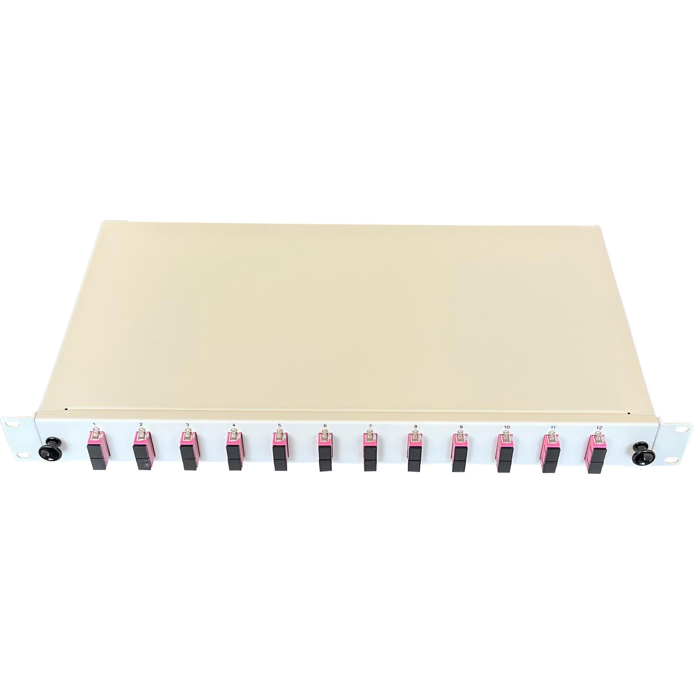 Paschke Spleissbox/Patchpanel 48,30cm (19") 12x SCd OM4 PINK 443705VI-12SA, Server Zubehör, Pink