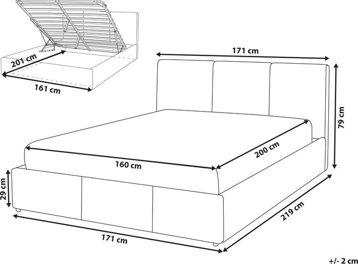 Produktbild Beliani Bousse (160 x 200 cm)