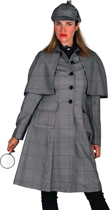 Immagine prodotto Thetru Cappotto e cappello da donna Sherlock Holmes (M)