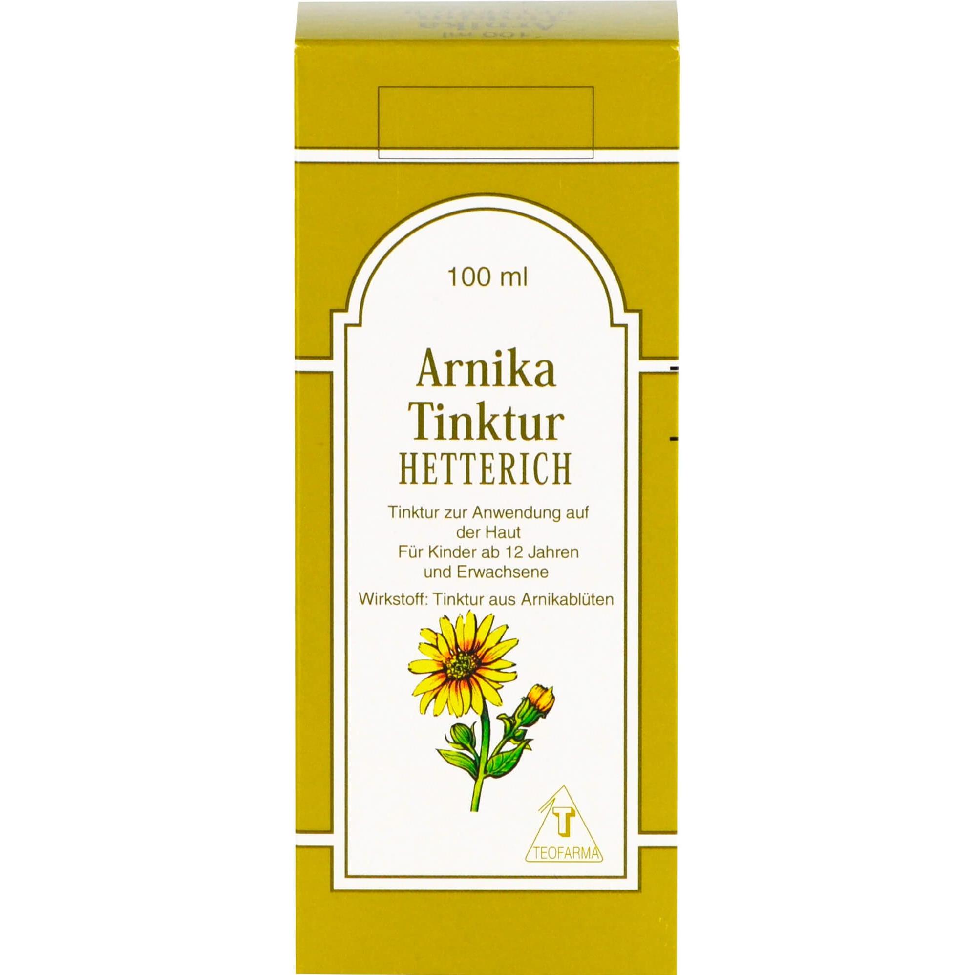 Thumbnail - Hettich, Muskelsalbe + Kühlpad, Arnikatinktur Hetterich, 100 ml Lösung (1 x, 100 ml)
