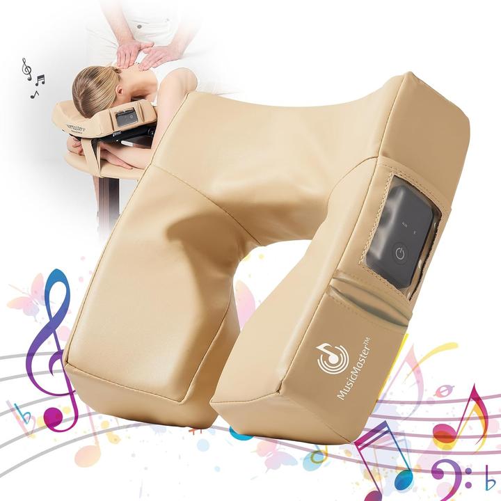 Image du produit Lux Massage Cuscino Massaggiante Bluetooth con Supporto per Viso e Audio Alta Fedeltà Music Master