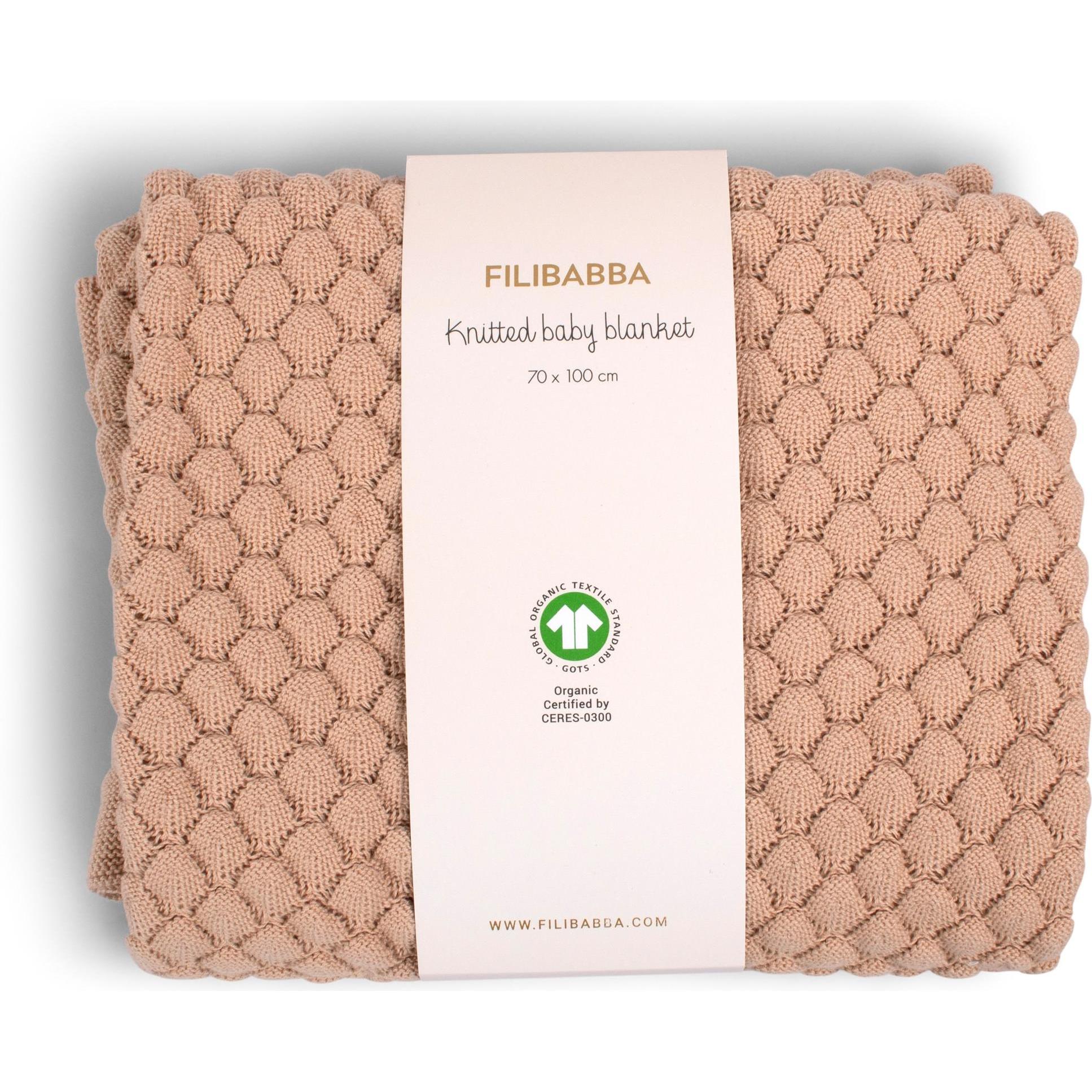 Thumbnail - Filibabba, Babydecke, Gestrickte Babydecke - Ivory Cream (70 x 100 cm)