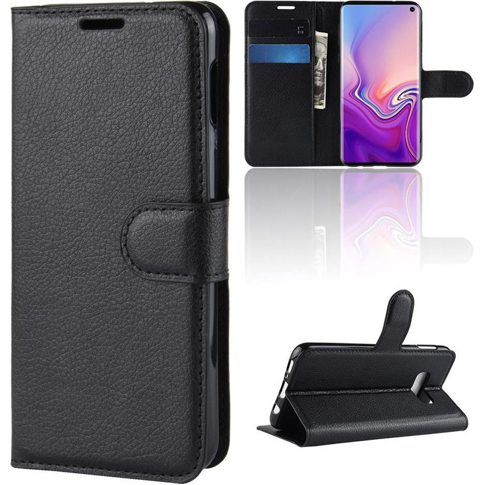 Thumbnail - Cover-Discount Leder Etui Hülle mit Kartenfächern (Samsung Galaxy S10e), Smartphone Hülle, Schwarz