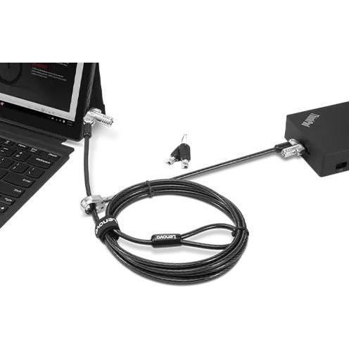 Lenovo Kensington NanoSaver Twin Head Nano/MS 2.0 MasterKey, Notebook Security, Schwarz