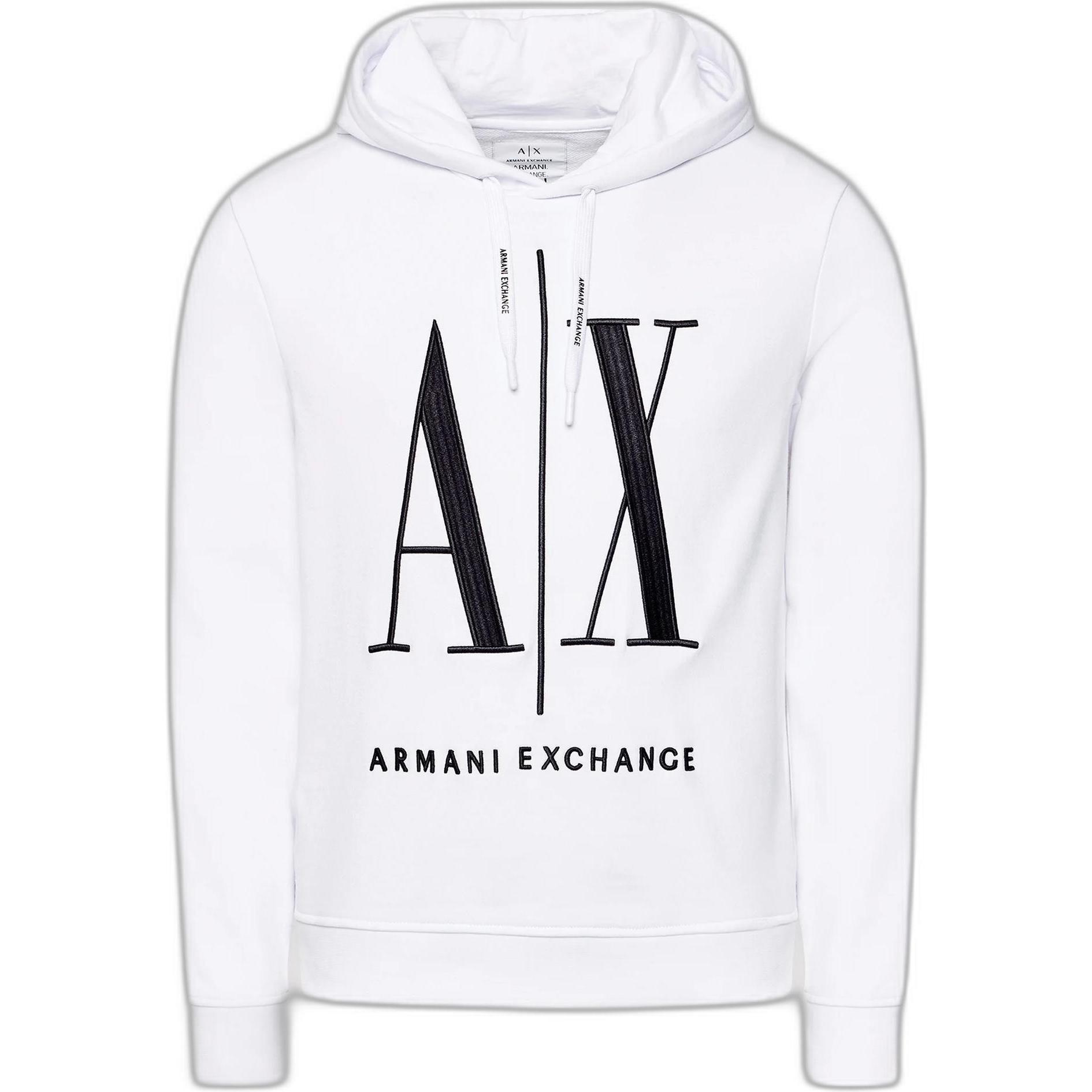 Armani Exchange, Herren, Pullover, sweatshirt, Weiss, (L)