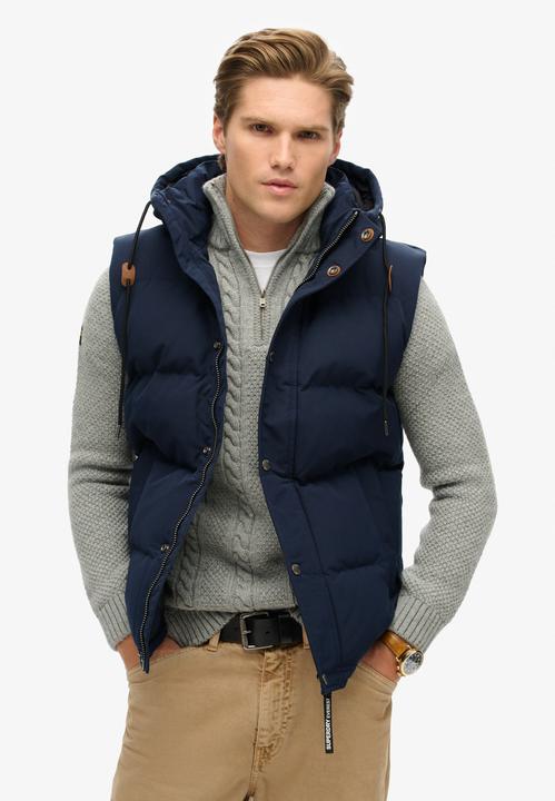 Produktbild Superdry ärmelloe daunenjacke mit kapuze uperdry evert (S)