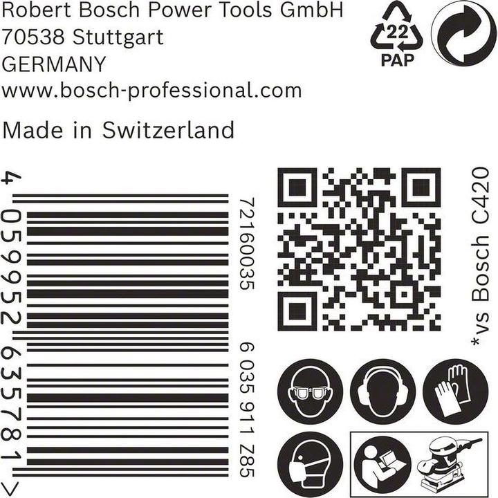 Produktbild Bosch Professional Zubehör EXPERT M480 Schleifnetz, 115 x 107 mm, G 120, 50 Stück (K120)