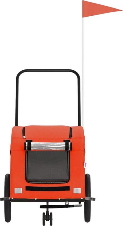 Produktbild vidaXL Fahrradanhänger für Hunde Orange Oxford-Gewebe und Eisen