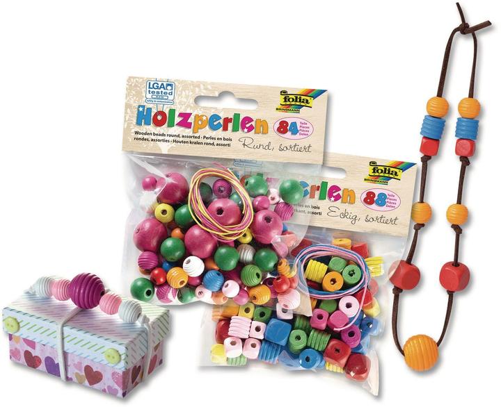 Produktbild Folia Holzperlen eckig