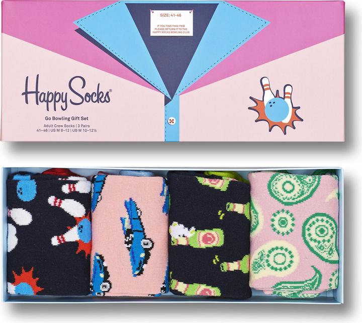 Actual product image Happy Socks Go Bowling Gift Set (pack of 4, 41 - 46)