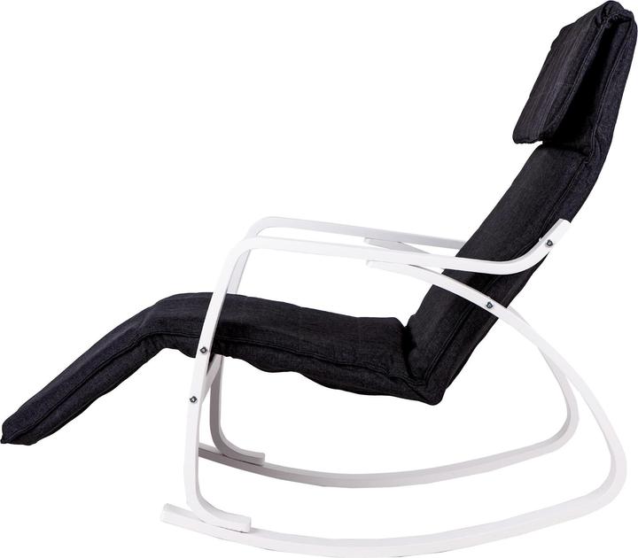 Produktbild Modernhome Rocking chair with adjustable footrest, white frame