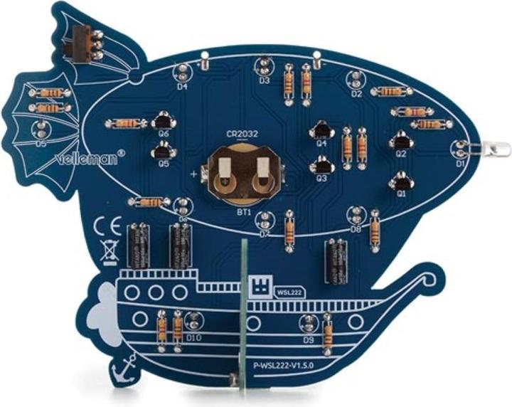 Actual product image Whadda Zeppelin In Retro Design - Learning Kit For Soldering (Electronics kit)