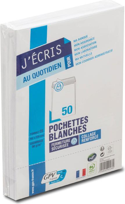 Produktbild GPV Versandtaschen, C5, 162 x 229 mm, weiá, ohne Fenster (50 Stk.)