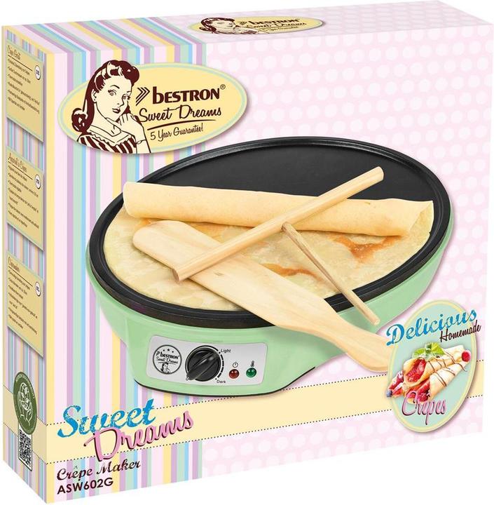 Produktbild Bestron Crêpemaker ø 30 cm, 1000 Watt, grün