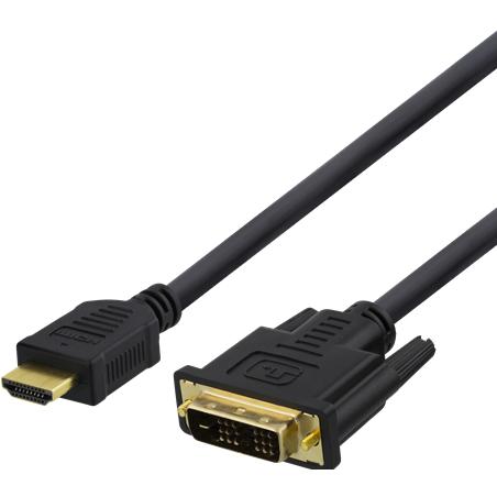 Thumbnail - Deltaco HDMI-112D adapterkabel (2 m, HDMI), Video Kabel