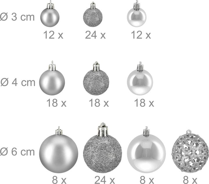 Image du produit Relaxdays 150x palline-natale (150 -pièce)