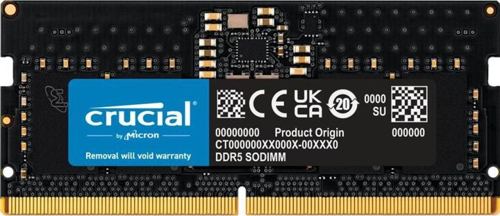 Immagine prodotto Crucial Pamięć do notebooka DDR5 SODIMM 8GB/5600 CL46 (16Gbit) (1 x 8GB, 5600 MHz, RAM DDR5, SO-DIMM)