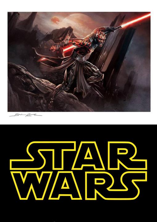 Produktbild Sideshow Star Wars Kunstdruck “Darth Maul: Savage Rage” 46 x 61 cm – ungerahmt