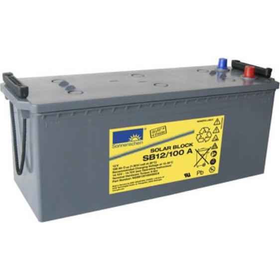 Exide, Versorgungsbatterie, Sonnenschein Solar Block SB12/100 A Blei Akku mit A-Pol 12V, 100000mAh (12 V, 100 Ah)