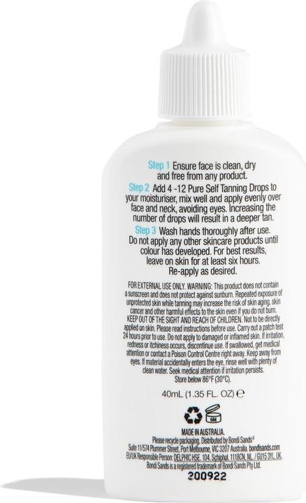 Image du produit Bondi Sands Pure Self Tanning Drops 40ml (40 ml)