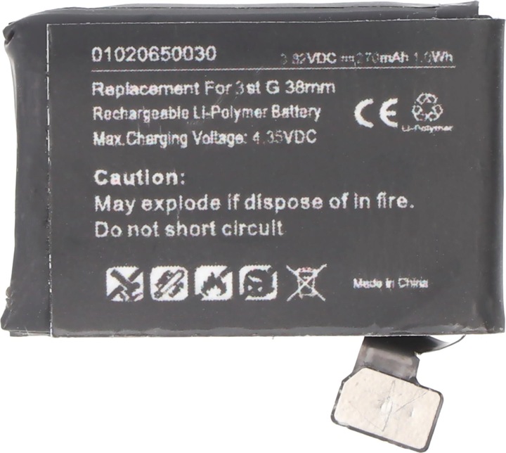 Actual product image AccuCell Battery Apple Watch 3 38mm