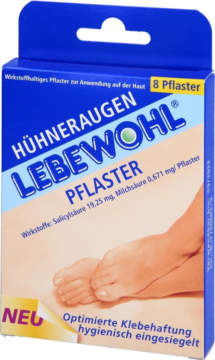 Actual product image Lebewohl Chicken eye pl. normal pl., 8 pcs. plasters (Foot plasters)