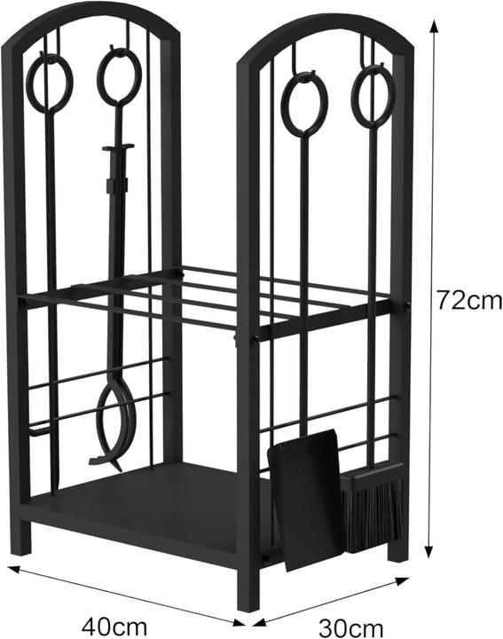 Image du produit DanDiBo Kaminholzregal mit Besteck