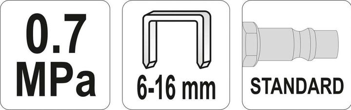 Actual product image Yato Professional compressed air tacker for staples